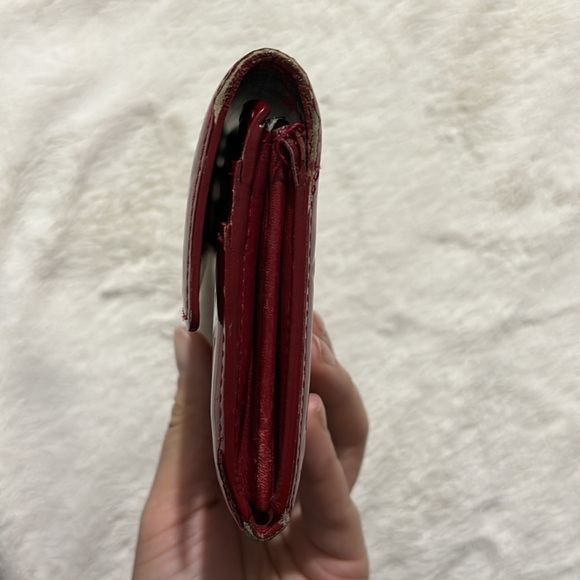 Red LV long wallet - Picture 4 of 5